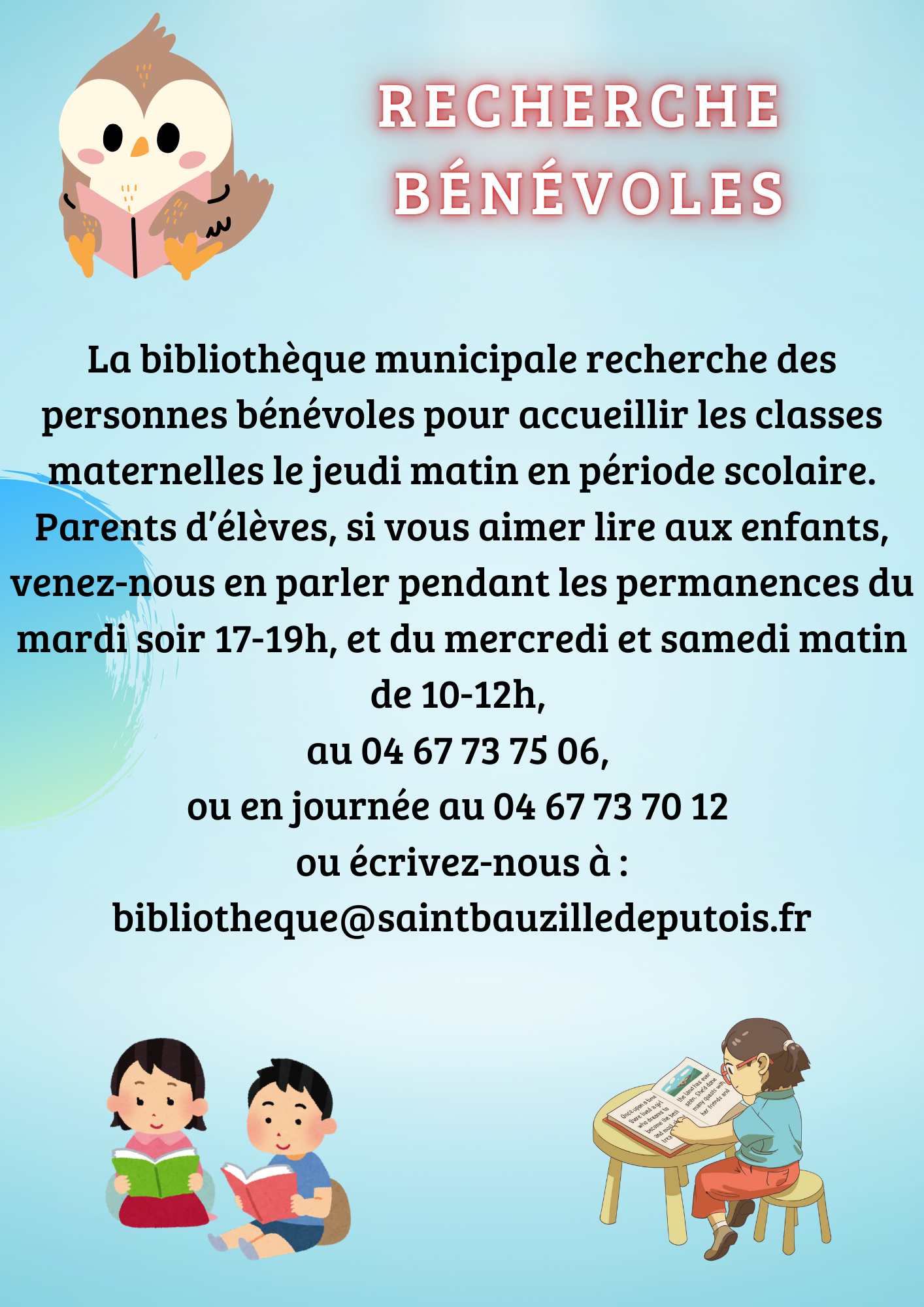 RECHERCHE BENEVOLES JEUDI