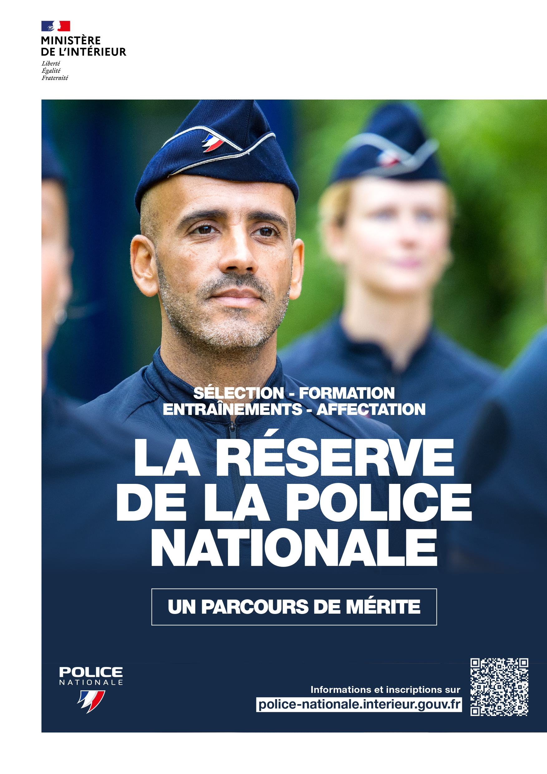 Affiche recrutement réserve de la police nationale